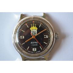 美品前蘇聯手卷軍表（彩色鼓表盤、鍍金表殼）(au42860774)