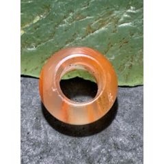 川料南紅瑪瑙荔枝凍通貨卡環(huán)一個(gè)