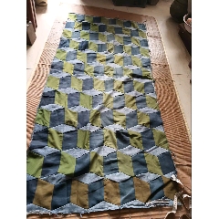 懷舊老手工補丁拼接格子布-￥10 元_轎簾/帳簾/門簾_7788網