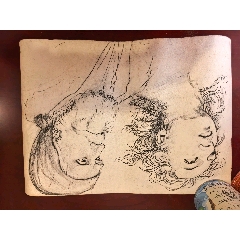 老素描畫稿人物花卉題材豐富部分正反畫-￥35 元_素描/速寫_7788網