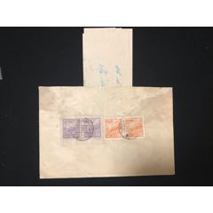 蓋“大連運動場52年9月30日”雙掛號快遞3600元郵資寄山東實寄封一件(zc42901013)