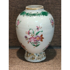 乾隆洋彩堆塑花卉紋罐(zc42905311)