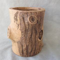 老黄花梨木雕刻花大笔筒__【7788收藏】