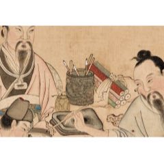 清禹之鼎人物畫李白八開冊頁_人物國畫原作