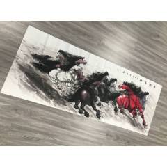 【保真拍賣(mài)】知名畫(huà)家李天民作品：馬到成功