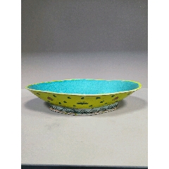 黃釉壽桃供盤(zc43199588)