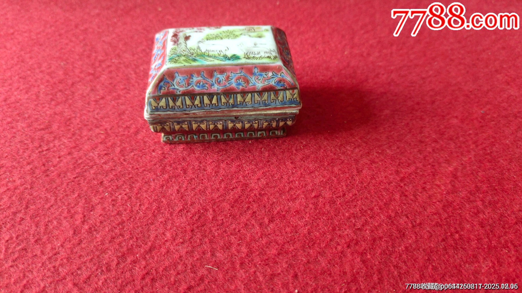 三羊開泰粉彩胭脂蓋盒_價格861元_第18張_