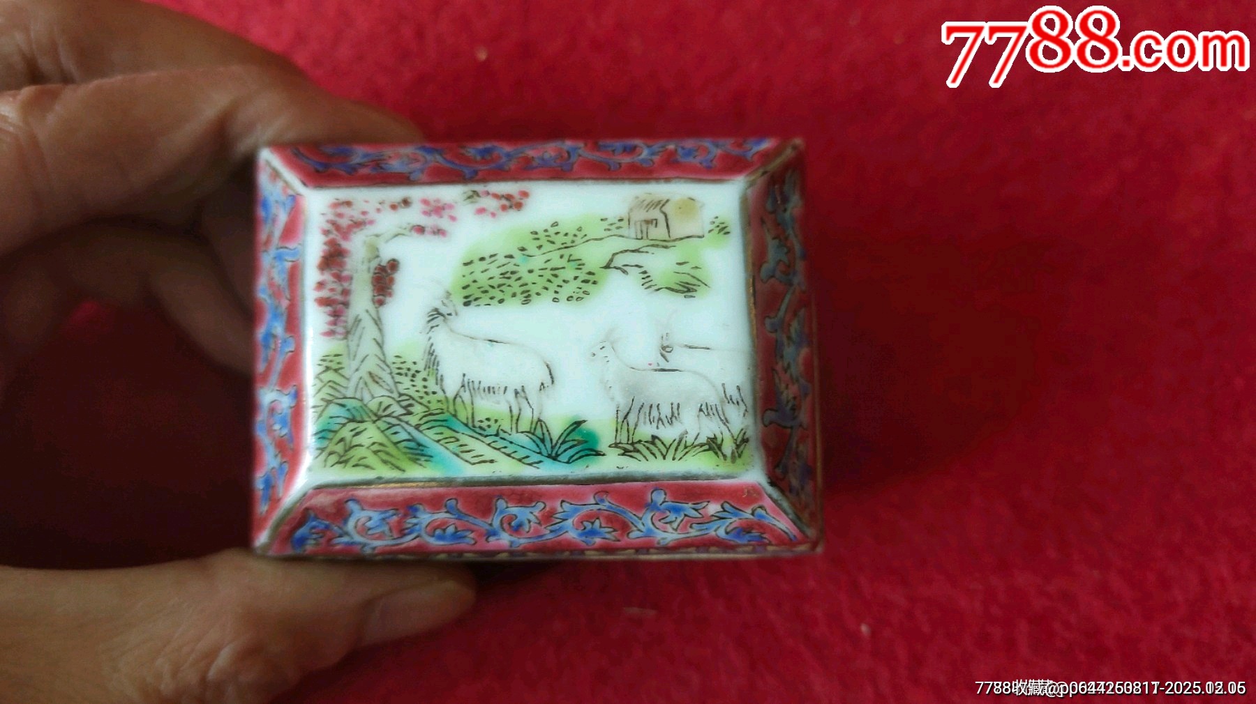 三羊開泰粉彩胭脂蓋盒_價格861元_第19張_