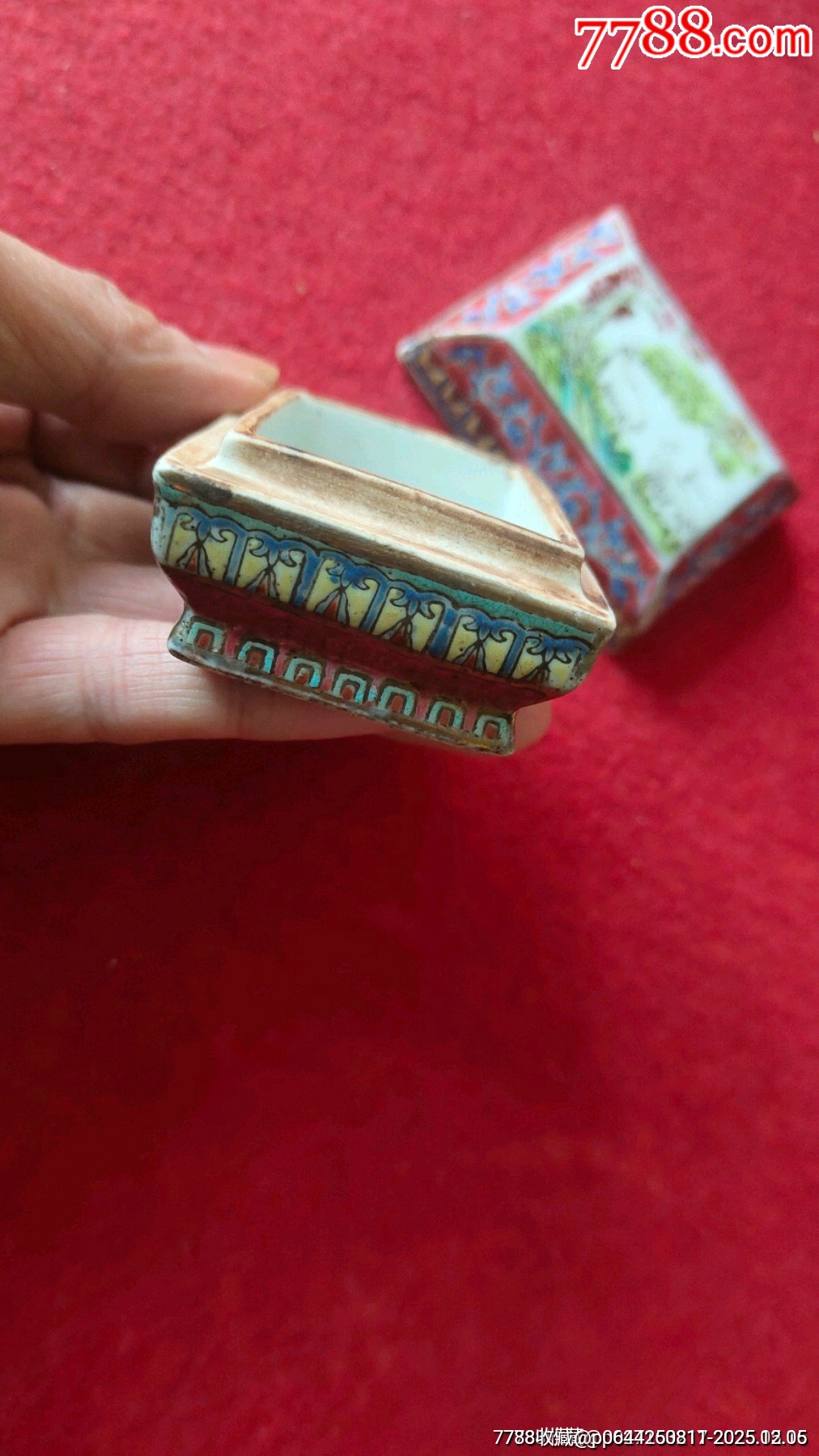 三羊開泰粉彩胭脂蓋盒_價格861元_第21張_