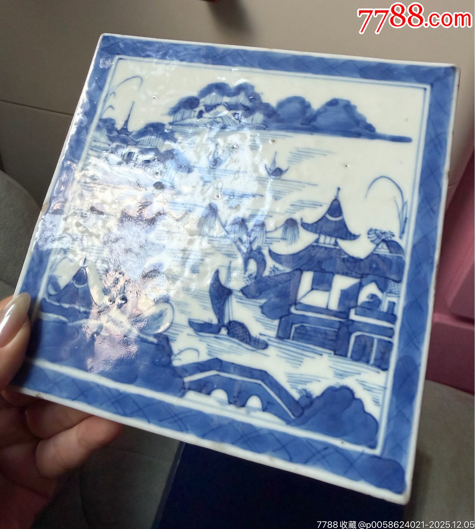 清中期細路青花瓷片_價格251元_第3張_