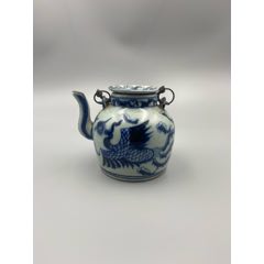 歐洲回流，清青花雙鳳提梁壺。。畫工精細(xì)，絕對算是同類題材中的佼佼
