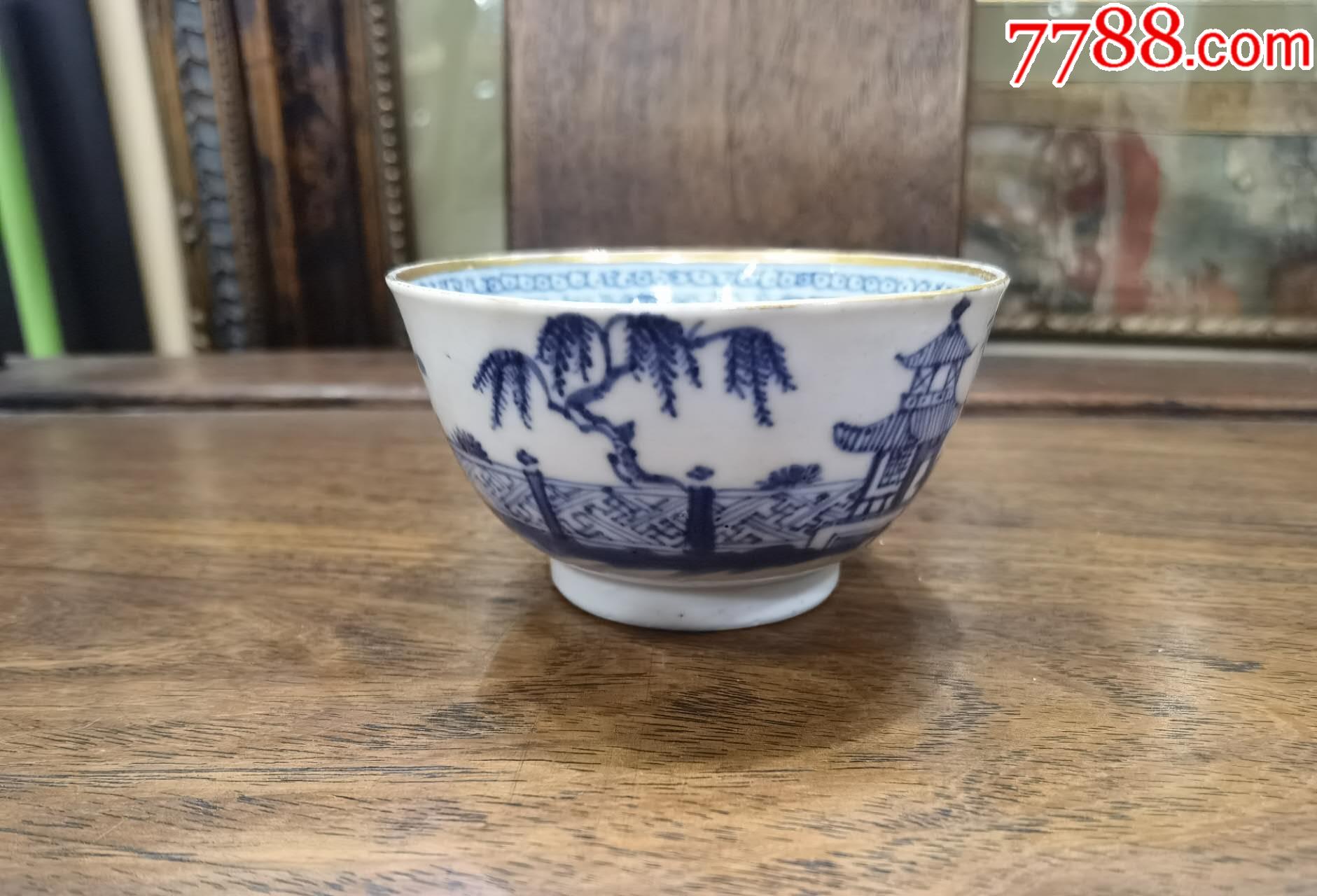 青花山水樓閣描金小碗_價(jià)格892元_第5張_