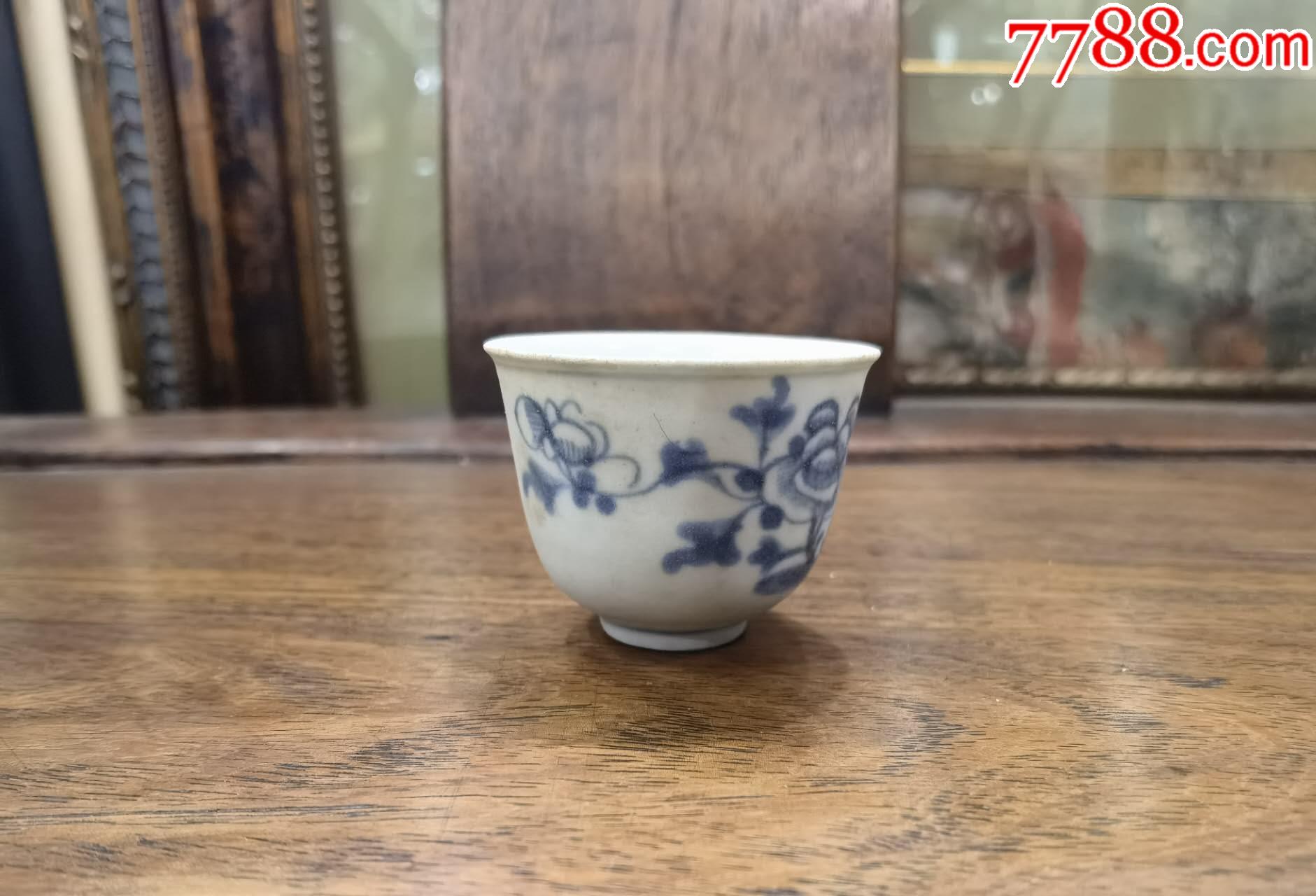明青花花卉酒杯_價(jià)格595元_第1張_