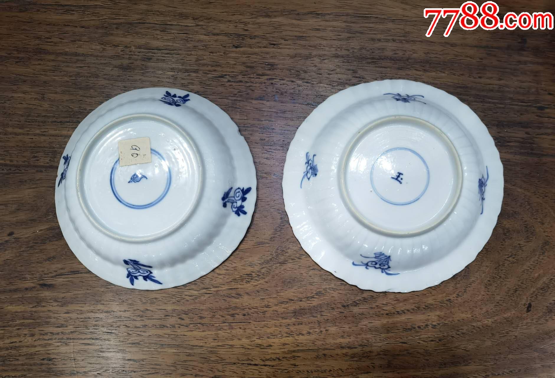 清青花花卉盤一對_價格595元_第6張_