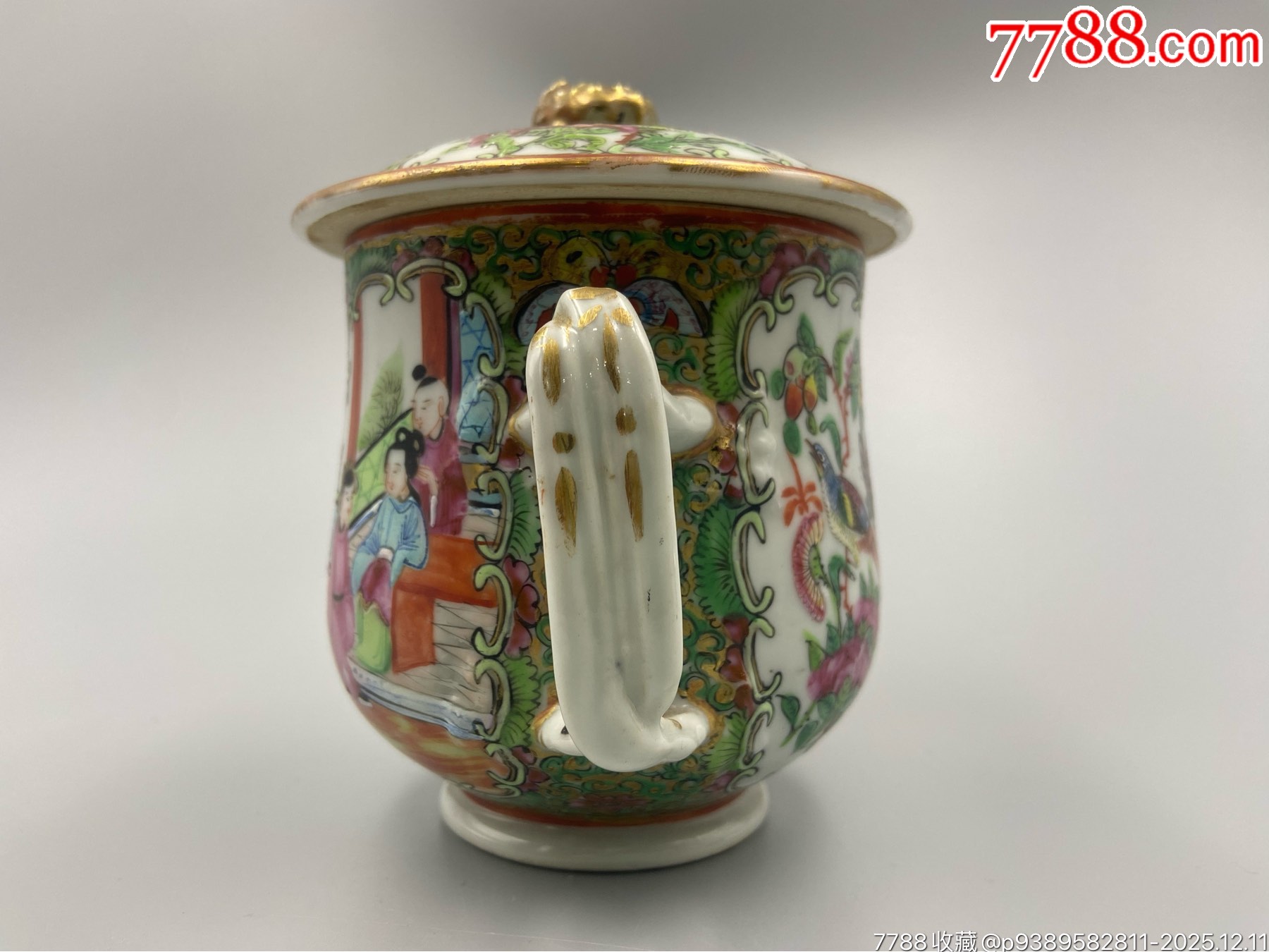 歐洲回流，咸豐廣彩人物茶葉罐罐。畫工精細(xì)，畫工絕對(duì)算是同類題材中的佼佼者了_價(jià)格1103元_第2張_