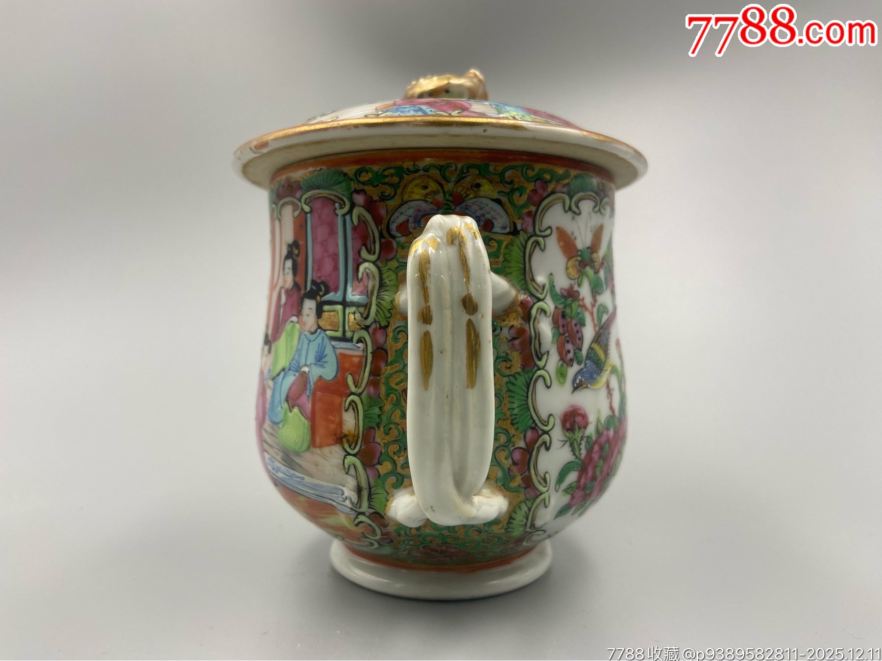 歐洲回流，咸豐廣彩人物茶葉罐罐。畫工精細(xì)，畫工絕對(duì)算是同類題材中的佼佼者了_價(jià)格1103元_第4張_