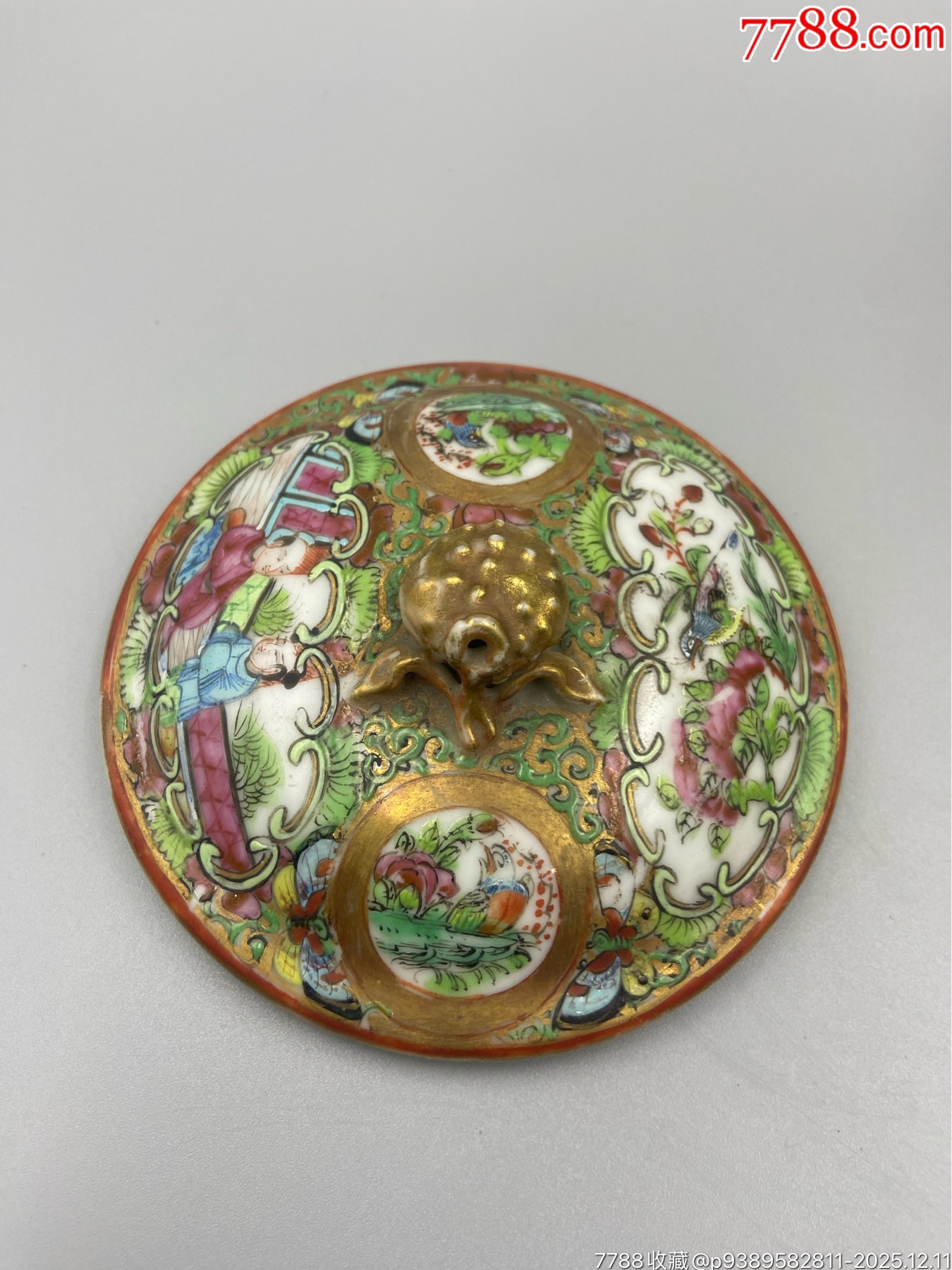 歐洲回流，咸豐廣彩人物茶葉罐罐。畫工精細(xì)，畫工絕對(duì)算是同類題材中的佼佼者了_價(jià)格1103元_第7張_