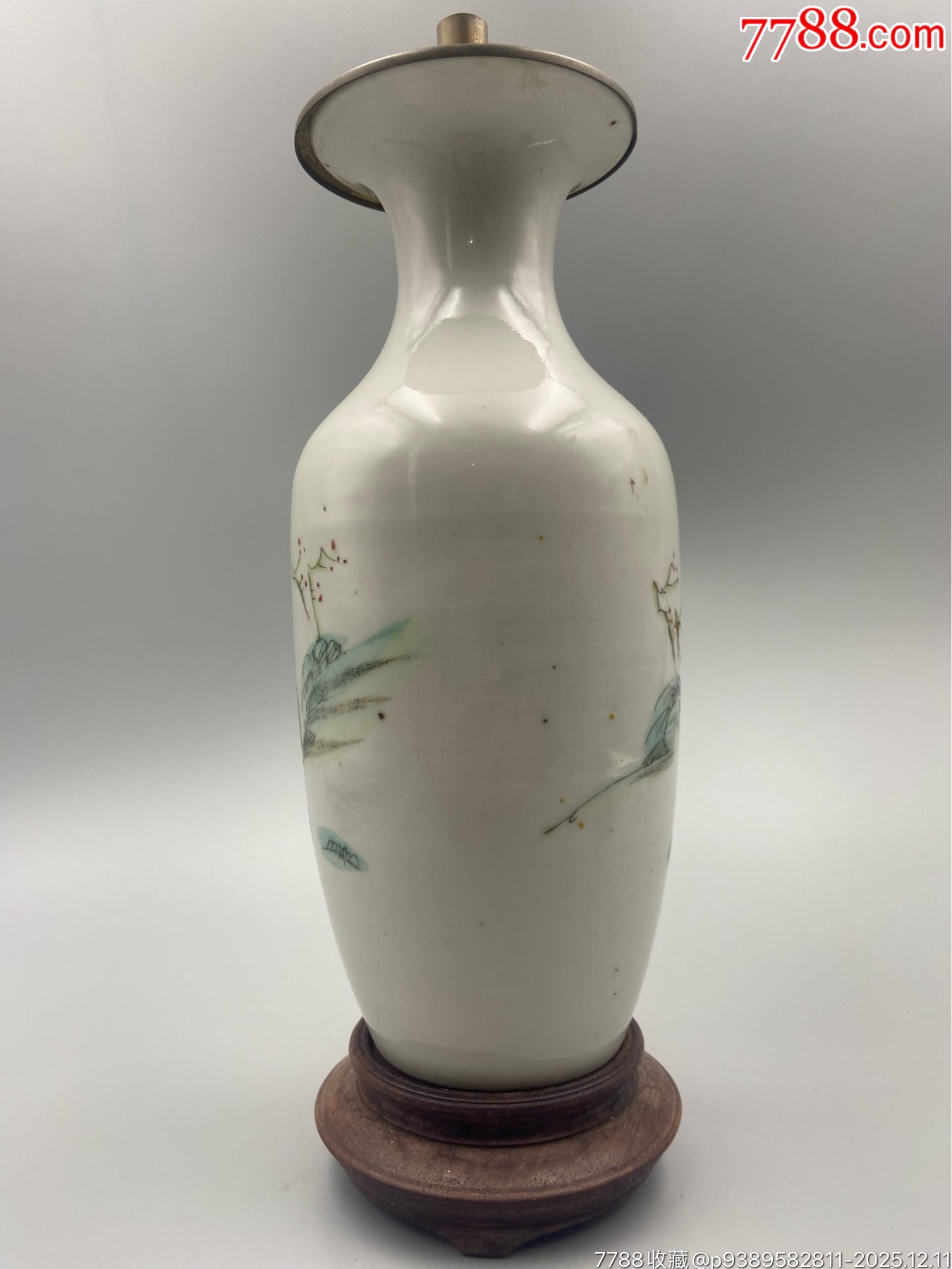 歐洲回流，晚清同治細(xì)路粉彩麒麟送子賞瓶。。畫工精細(xì)，畫工絕對算是同類題_價格922元_第3張_