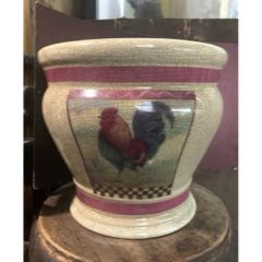 567時(shí)期潮州溪楓窯開(kāi)窗雄雞圖印花瘦身手卷缸(zc43271173)