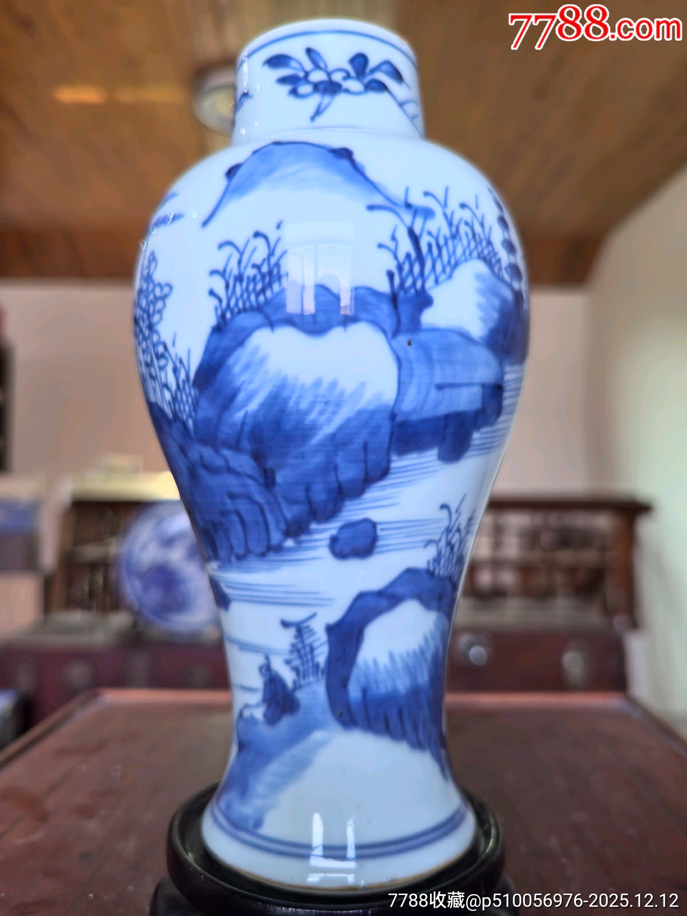 白底青花康熙罐_價(jià)格2600元_第1張_