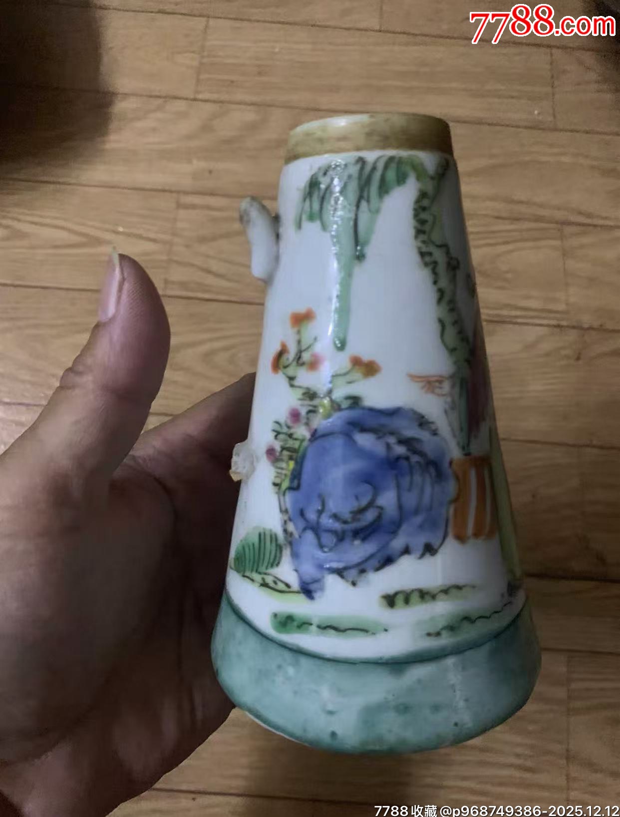 清康熙五彩人物瓷油燈座_價(jià)格151元_第3張_