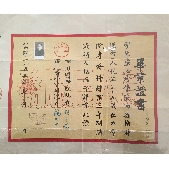 1955年西北醫學院畢業證及實寄封一枚(zc43306689)