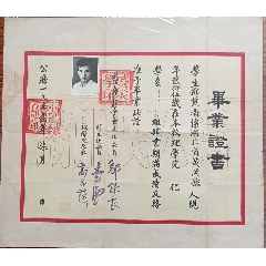 1951年武漢大學畢業證(zc43306728)