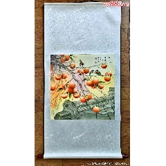 霍春陽(yáng)弟子當(dāng)代書(shū)畫(huà)名家李依恒軸裱作品《事事如意》