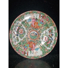 晚清民国广彩人物故事图盘(zc43317602)