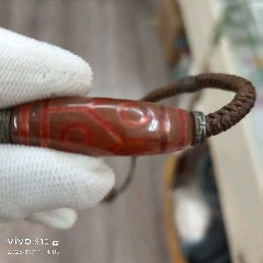 藏傳天珠紅瑪瑙六眼天珠