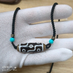 藏傳九眼天珠鎖骨鏈