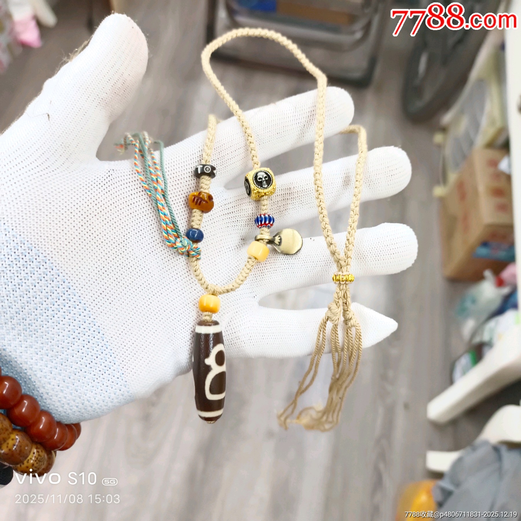 藏傳天珠財神天珠鎖骨鏈項鏈一條_價格32元_第6張_