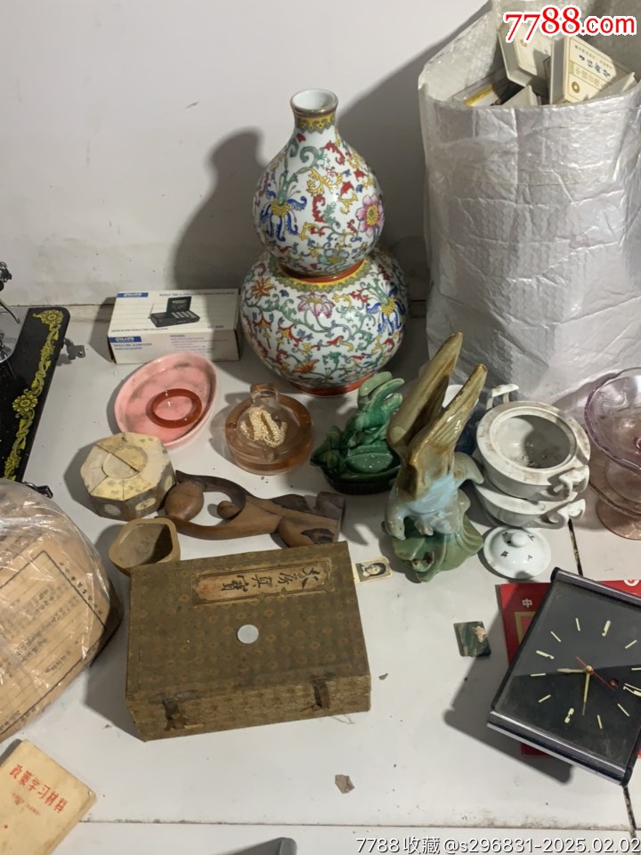 中国美術 手繪青花 花瓶 梅花清代民国唐物骨董品中国古玩 壺