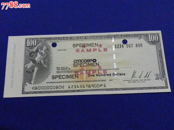 美国100美元样币