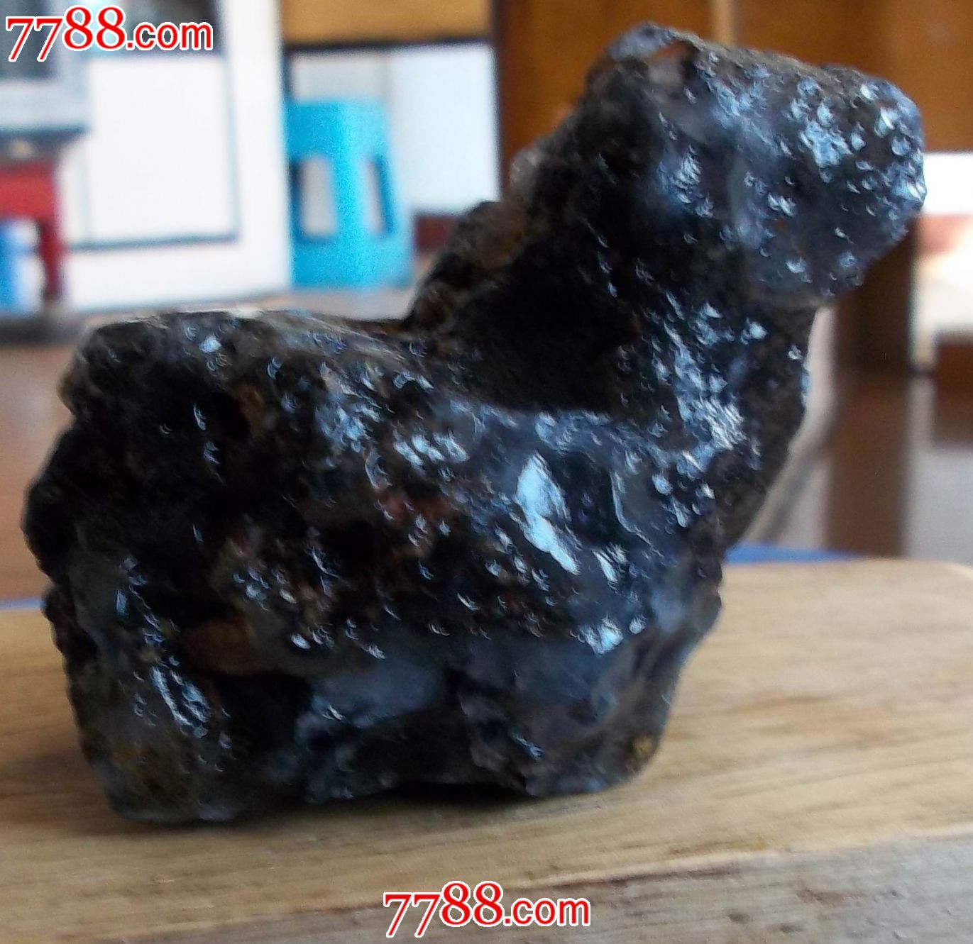 漂亮的天然黑花玛瑙原石(少见)