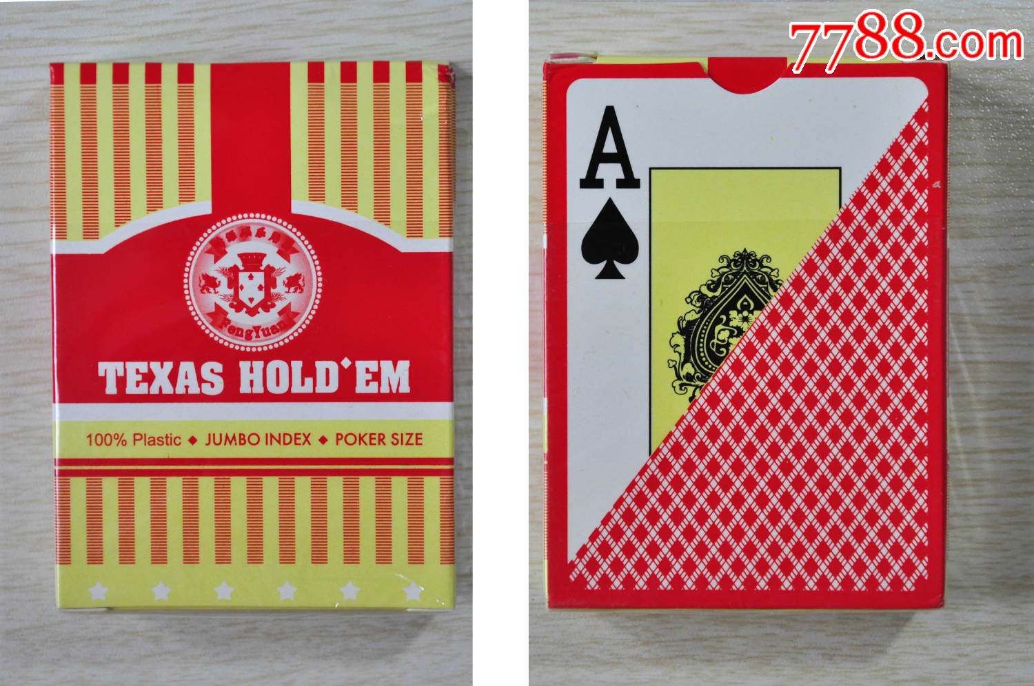 德州专用pvc塑料大字磨砂背宽扑克牌texasholdem扑克牌带切牌片