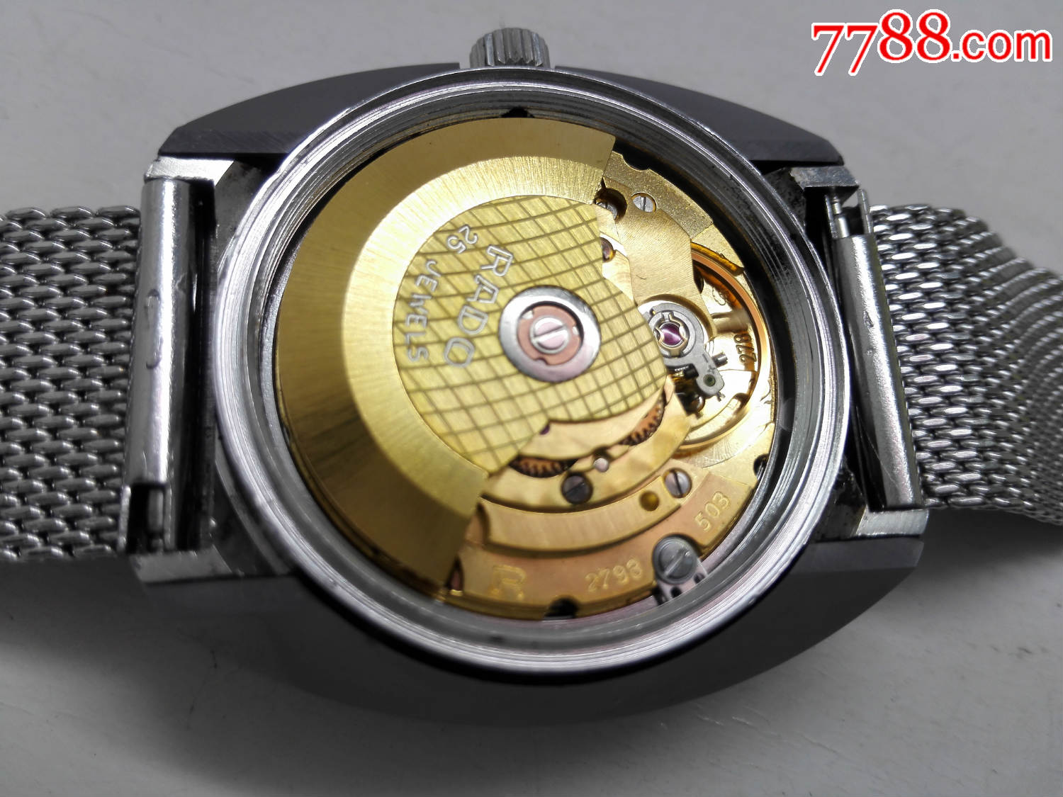 美品雷达【rado】diastar系列高硬度钨钢双历男表,eta2879自动机芯