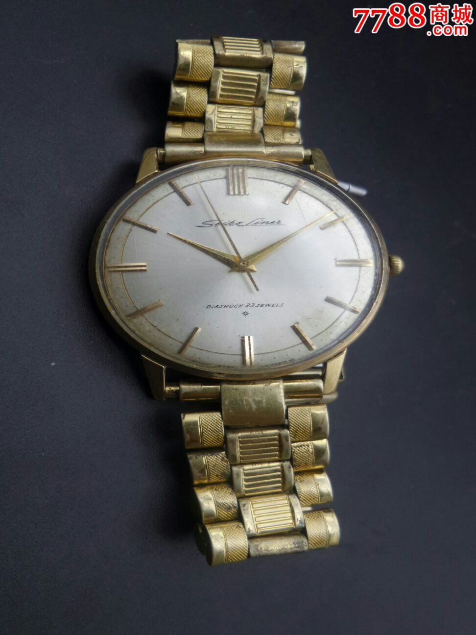 goldfilled套金日本23钻精工男士3140手动机械表,不走