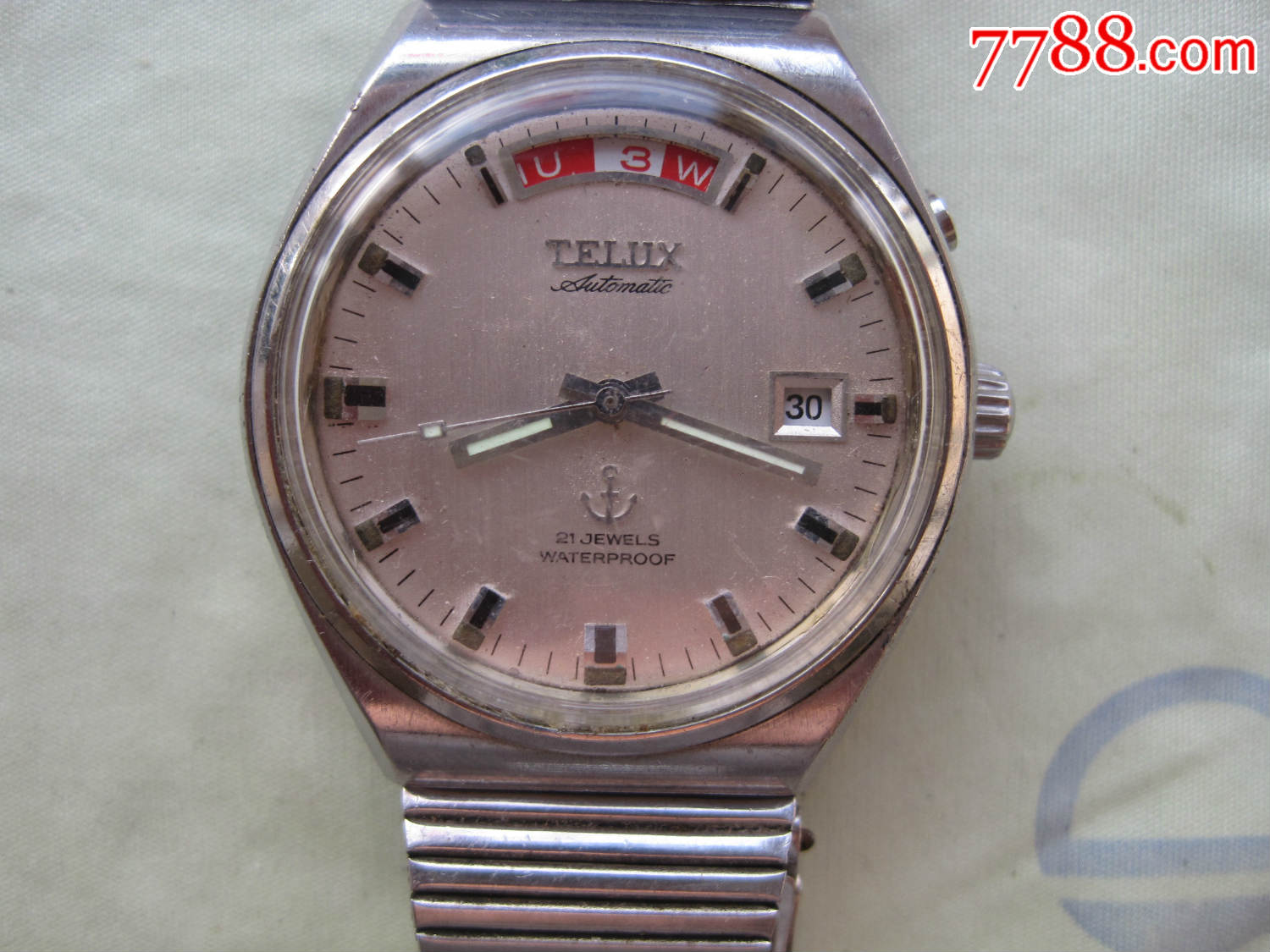 男,铁锚,双曰历,手表.