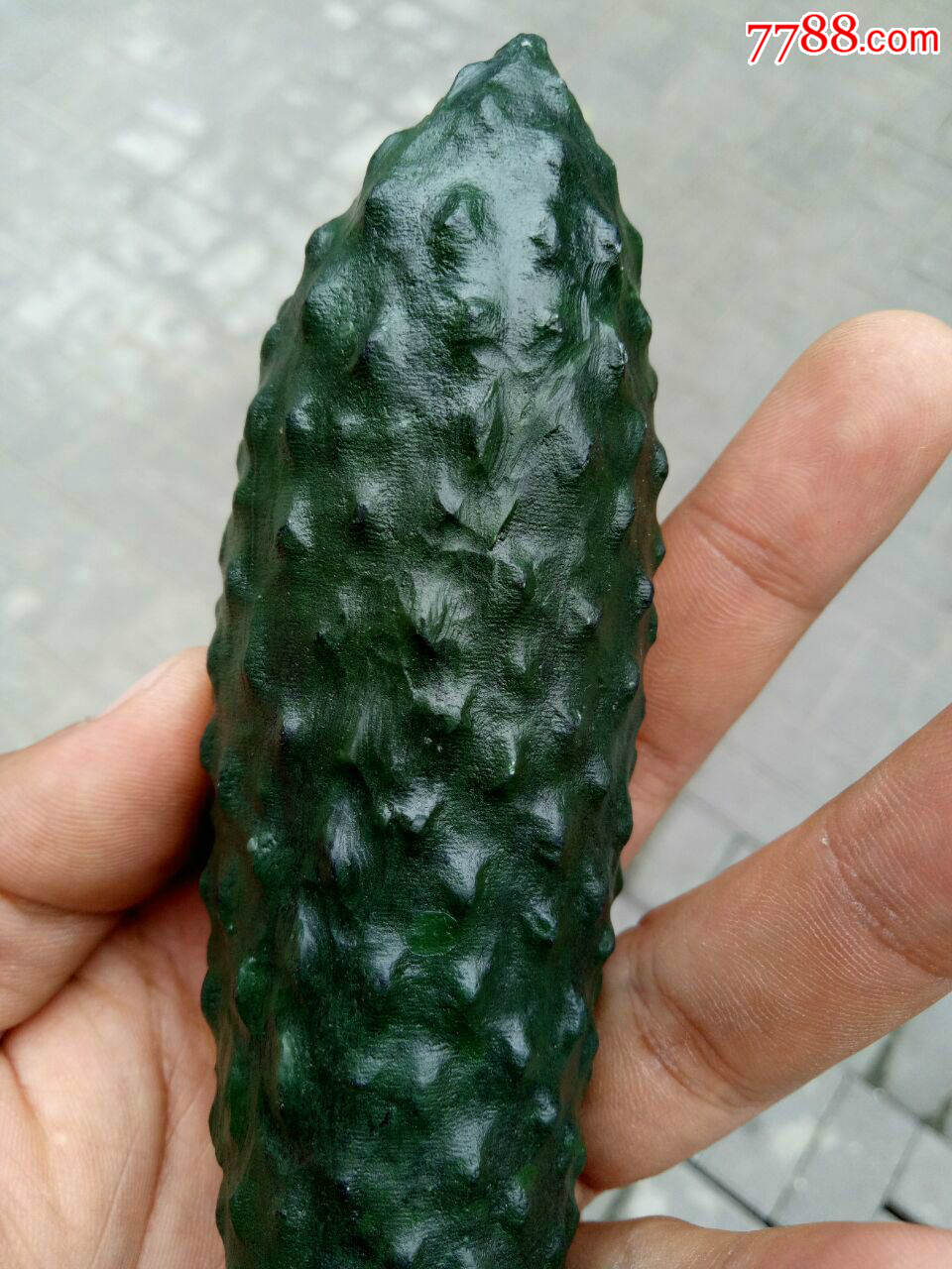文玩把玩奇石绿黄瓜