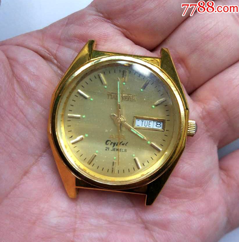 35钻:天时达全自动双单历(品好,在走)-au14144554-手表/腕表-拍卖