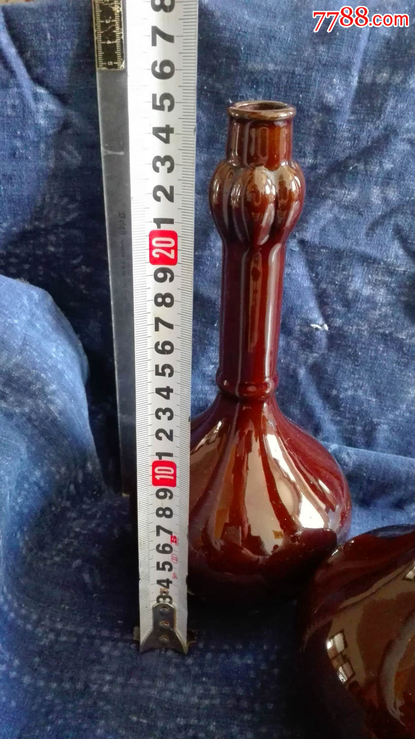 花瓶摆件酱釉褐色红泥陶瓷花瓶陶瓷酒瓶长颈瓶