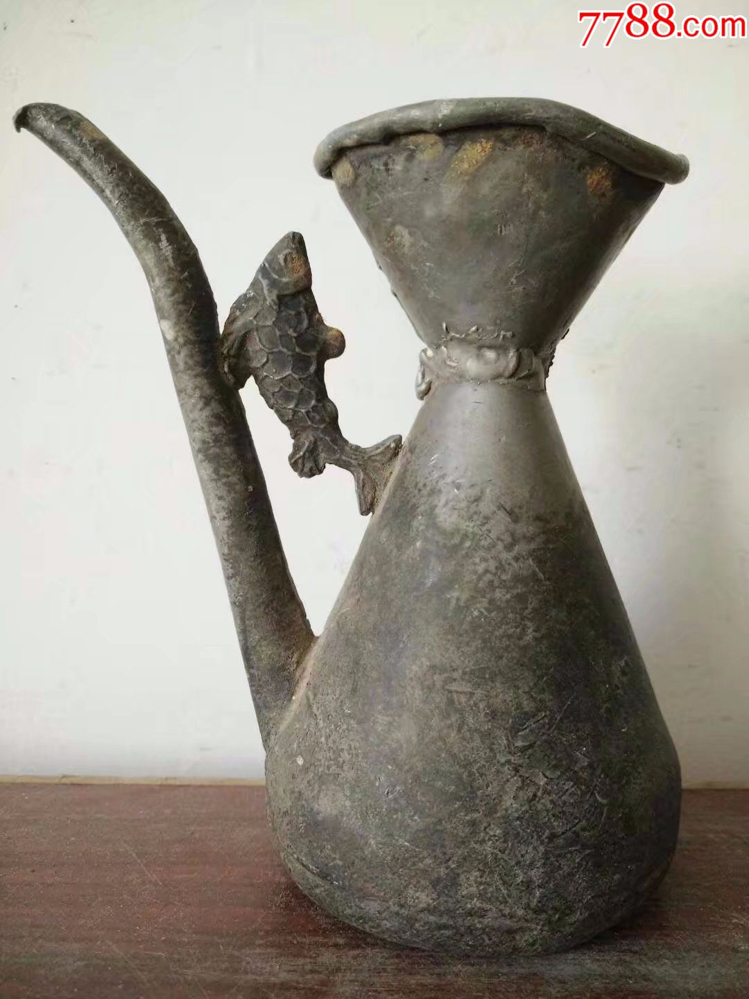 老鱼锡壶-价格:30.0000元-au14376374-锡壶-拍卖-7788收藏__中国收藏