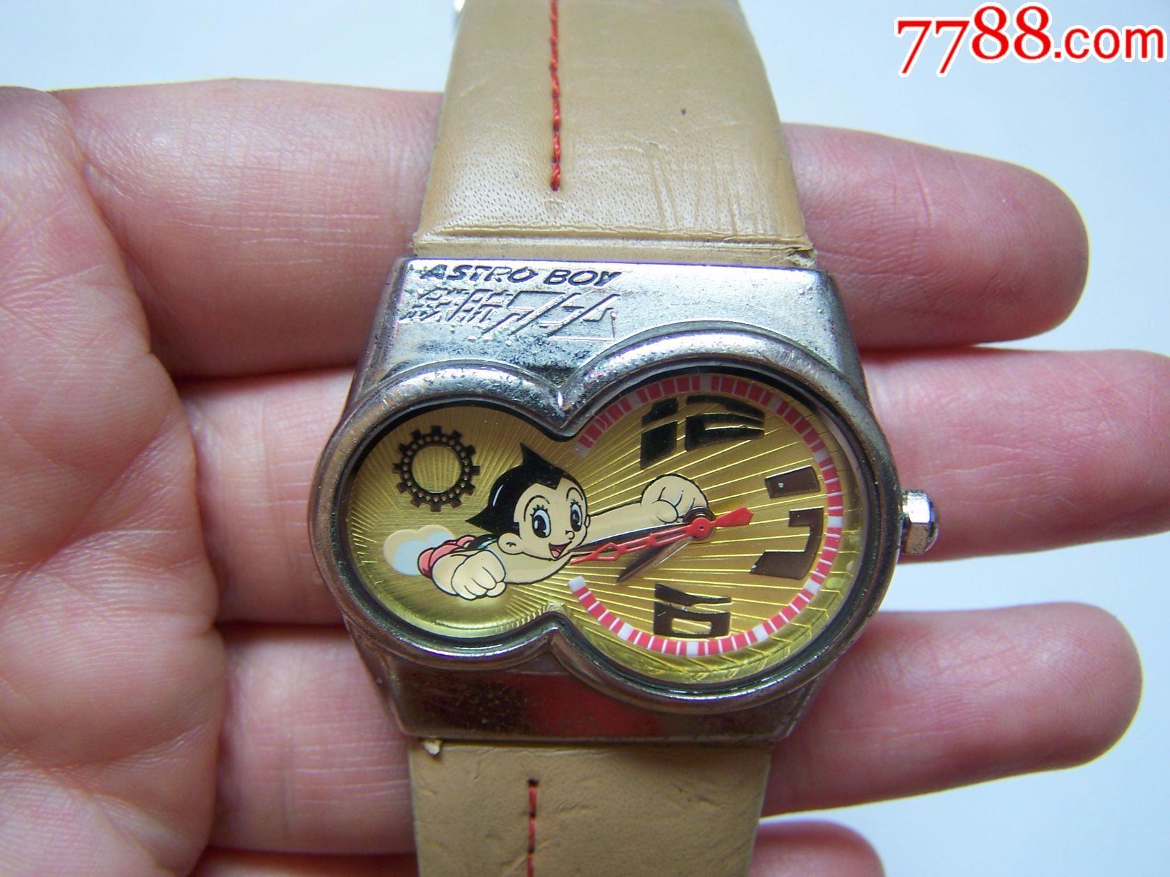 老式,阿童木图案,石英表(金属外壳),稀少,点图可放大