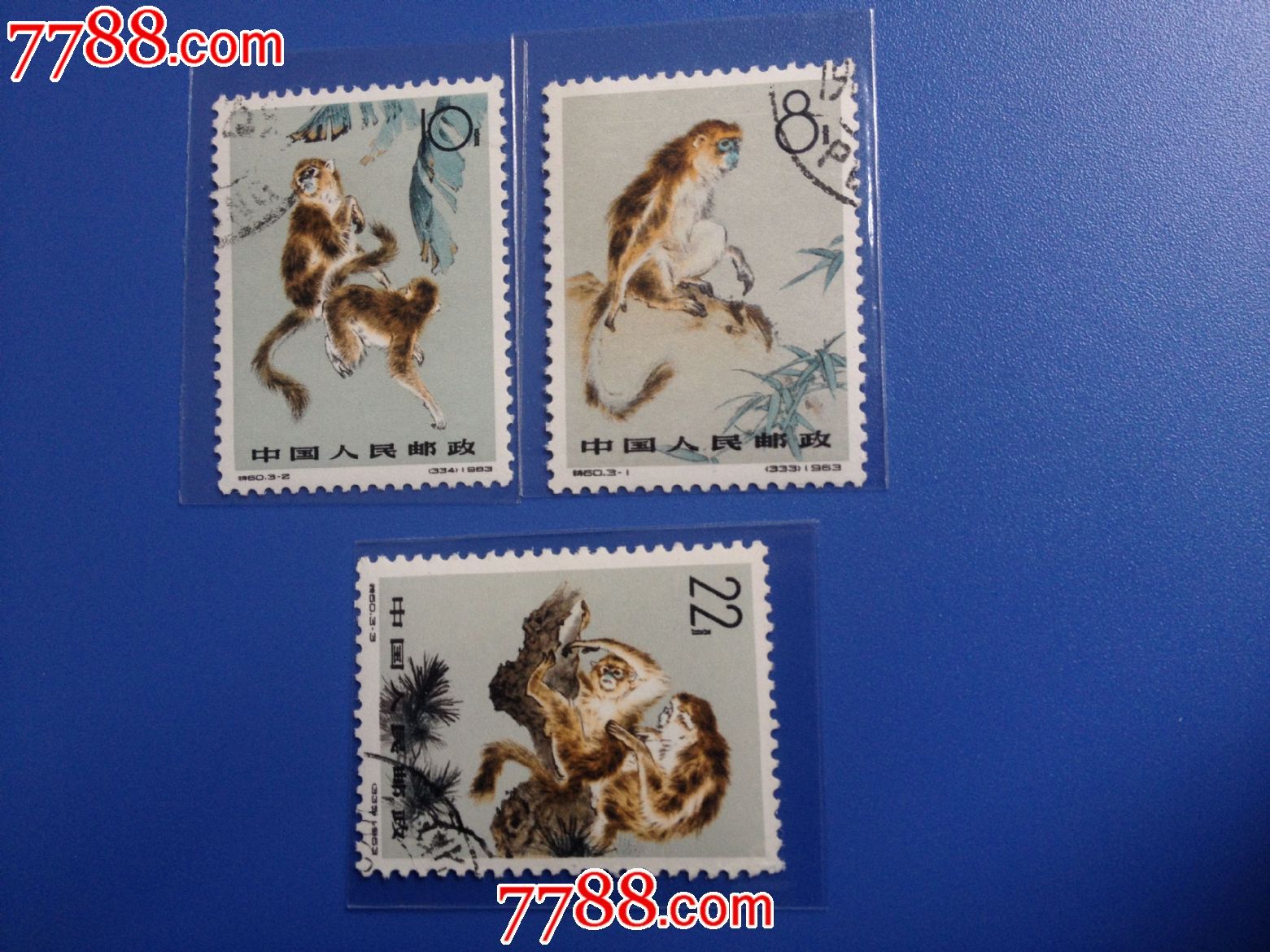 特60金丝猴,新中国邮票,"特"字邮票,六十年代(20世纪),成套,盖销票/新