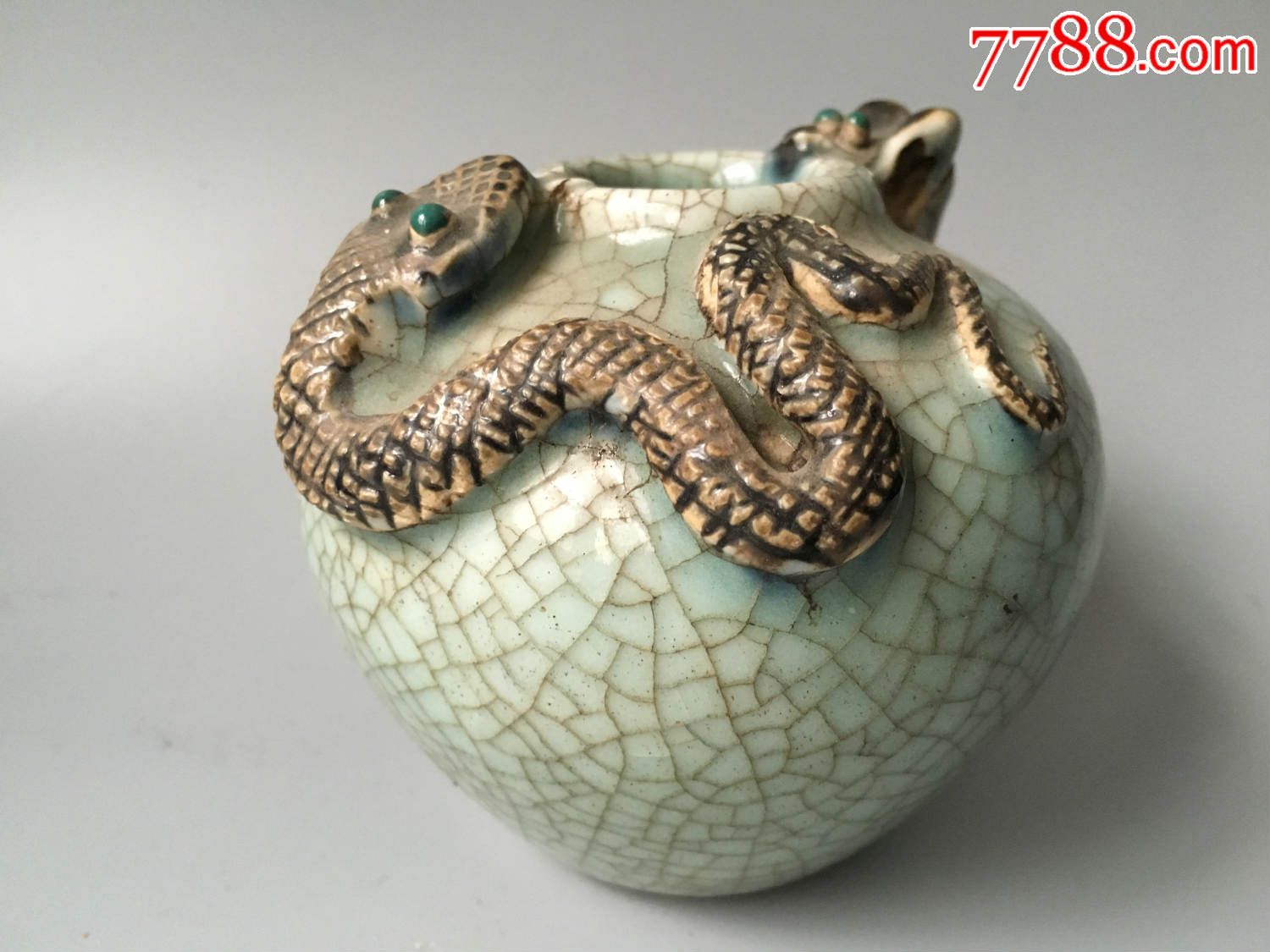 传世宋代哥窑蛇鼠瓷罐_价格元_第1张_7788收藏__中国收藏热线