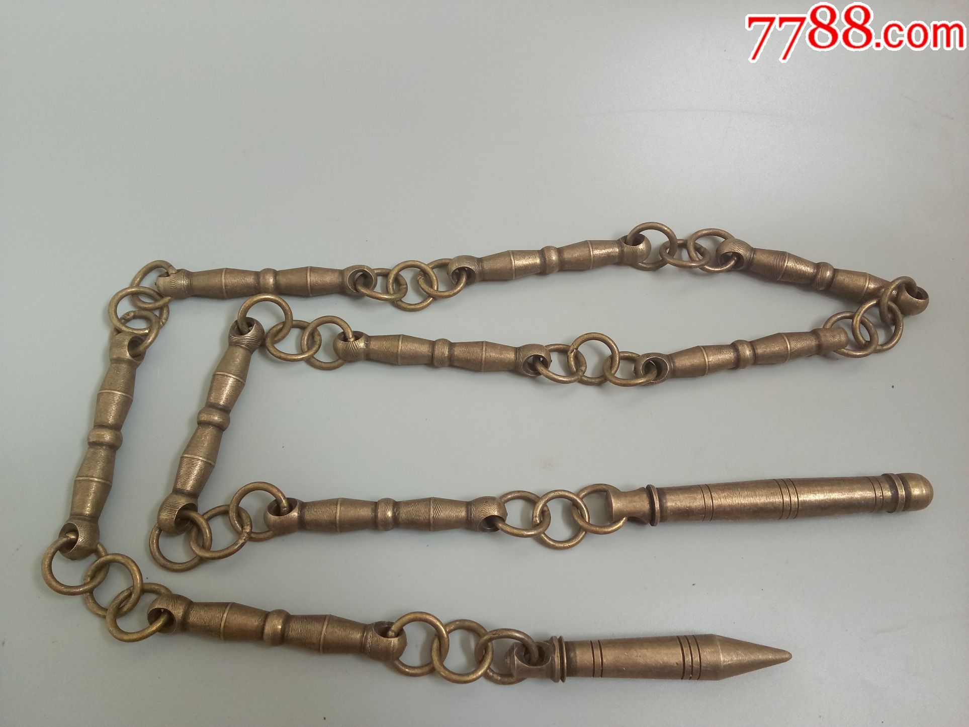 清代武状元使用紫铜九节鞭重1.8公斤