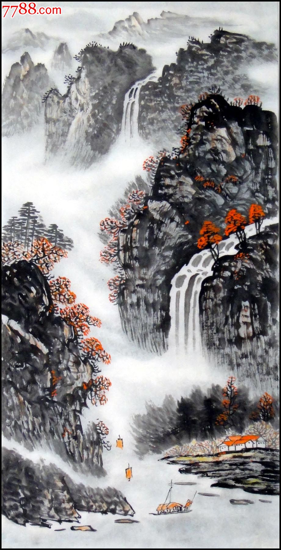 李静精品四尺山水画_价格120元_第1张_7788收藏__中国收藏热线