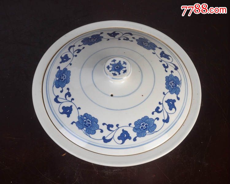 景德镇文革老厂瓷器/精品收藏/曙光瓷厂青花芙蓉花窝锅