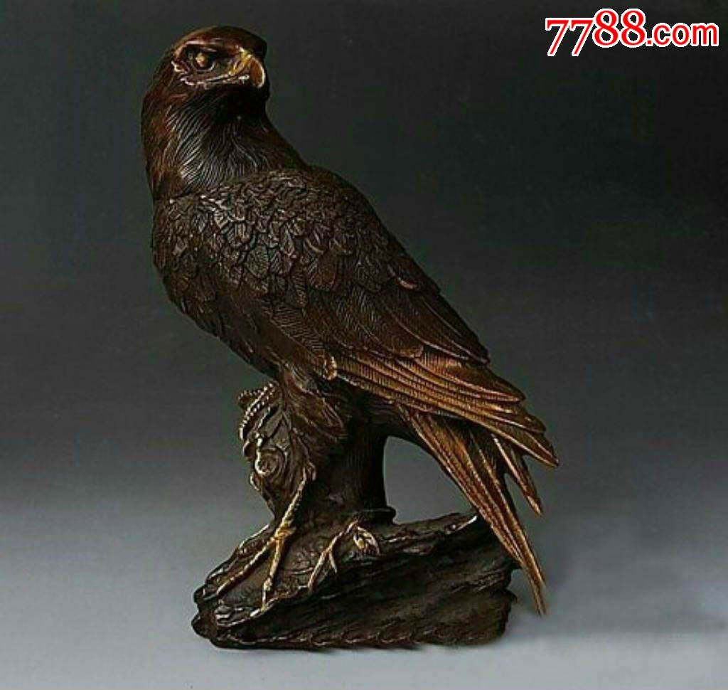 纯铜大号老鹰摆件大号座山雕装饰收藏